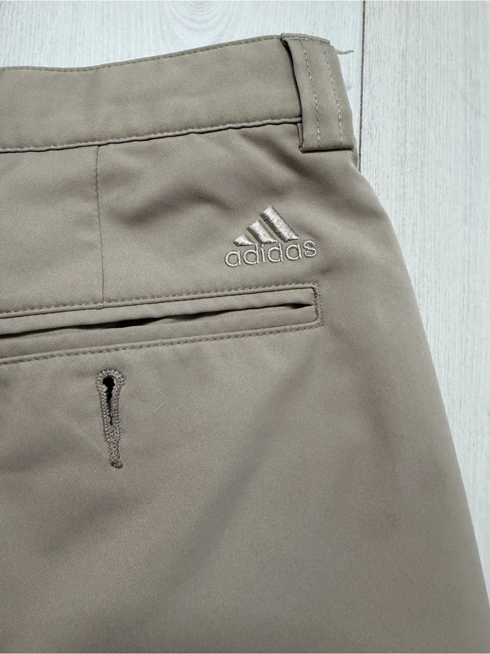 adidas Men's Flat Front Khaki Shorts
